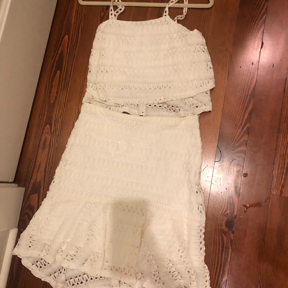 moon river cropped shirt and skirt